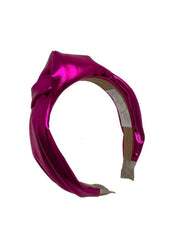 'Lila' Satin Headband Metallic Pink