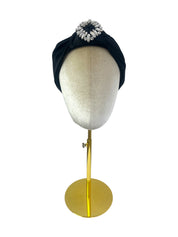 'Donna' Satin Headband Black