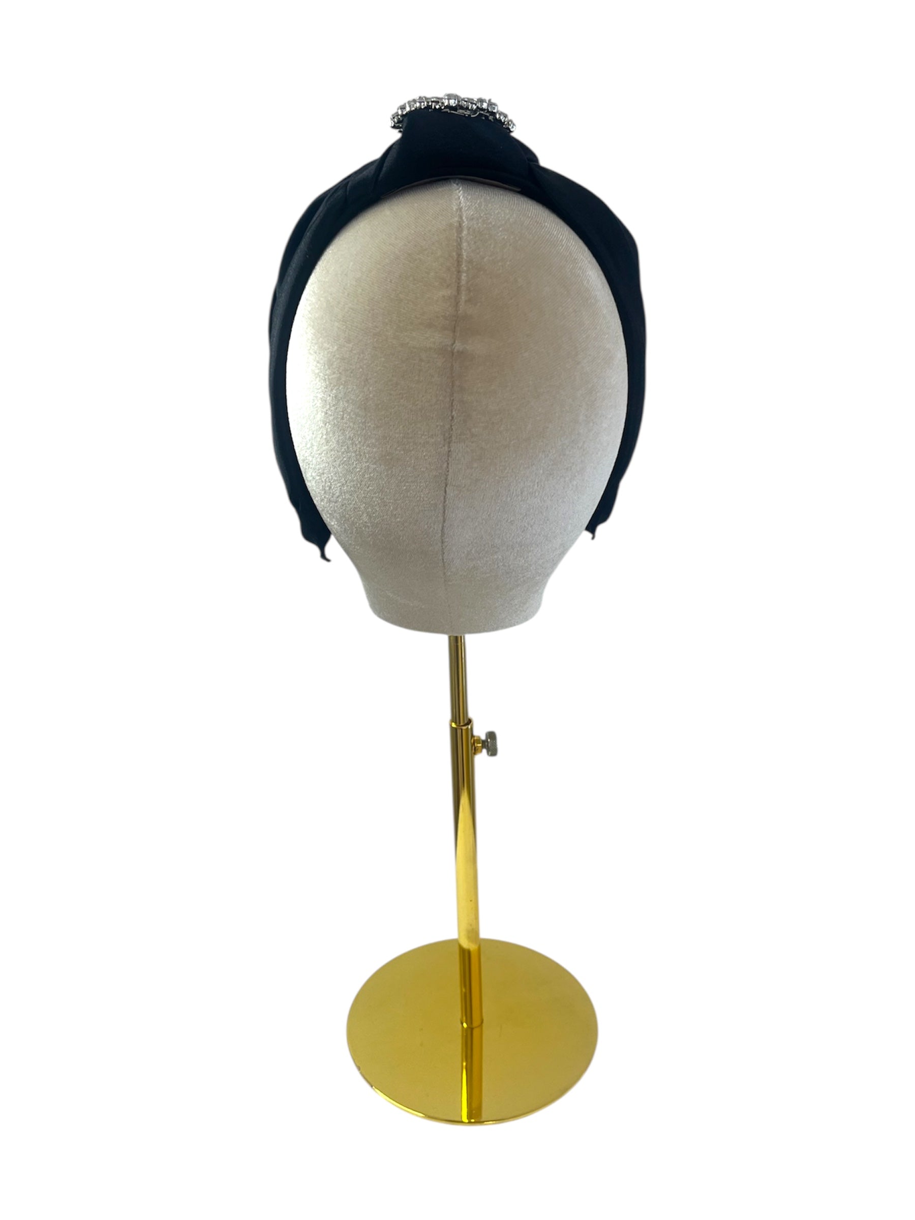 'Donna' Satin Headband Black