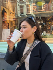 'Mollie' White & Gold Teardrop Earrings