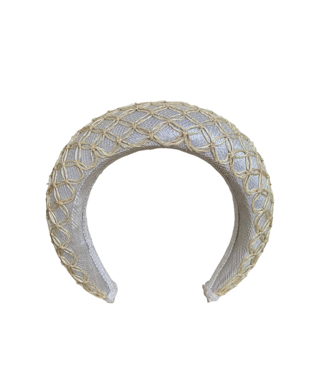 White Padded Crochet Headband