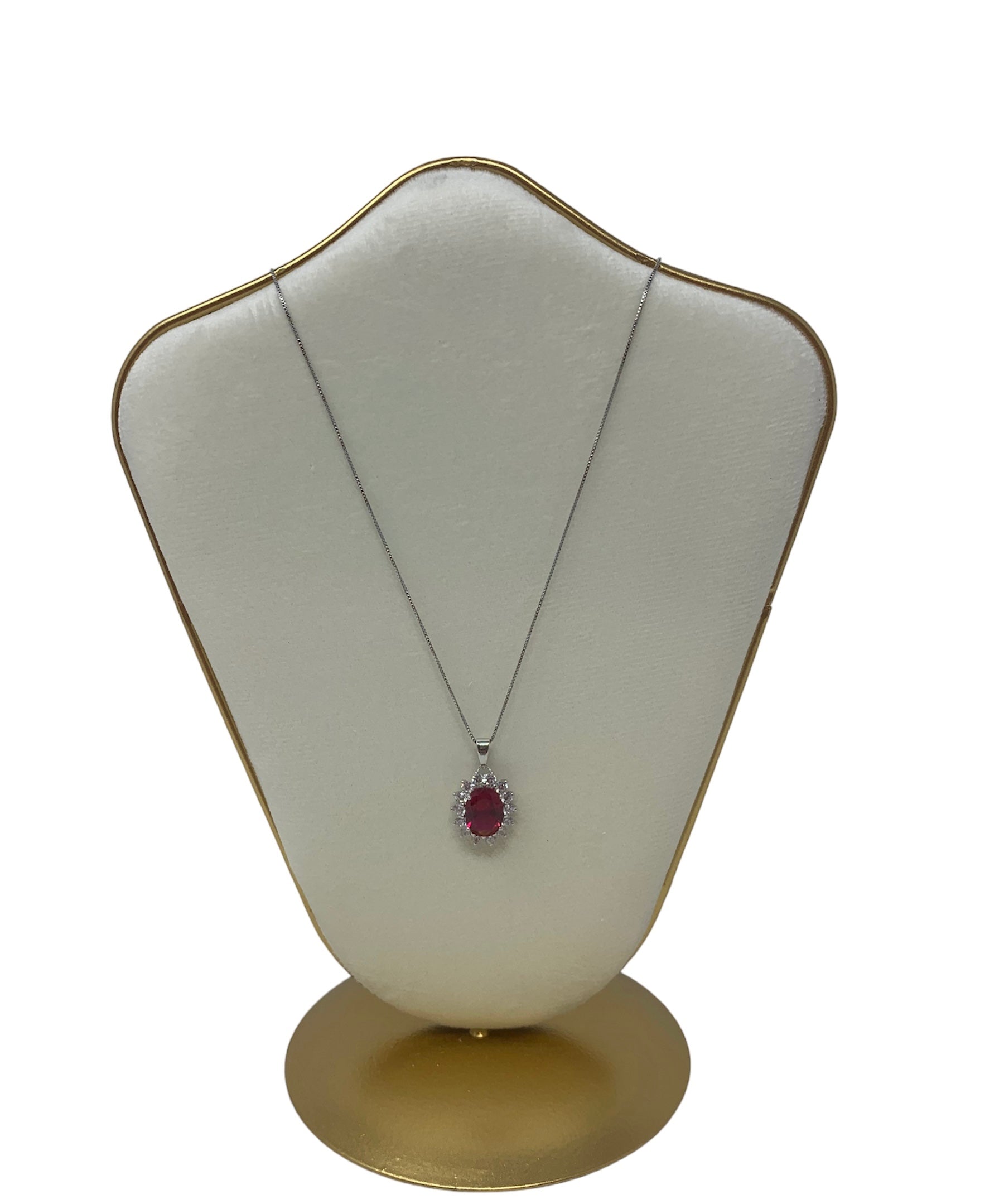 Ruby Red Gemstone Necklace