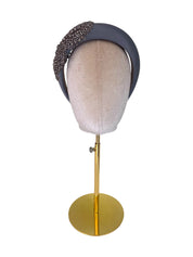 'Ellie' Satin Headband Grey