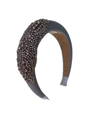 'Ellie' Satin Headband Grey