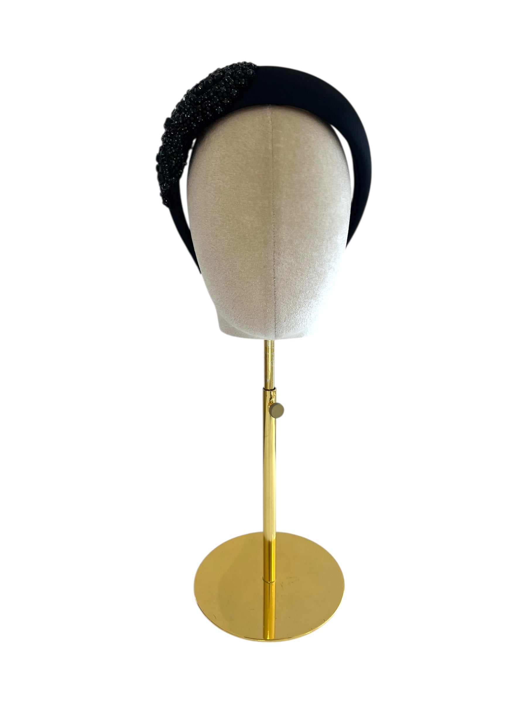 'Ellie' Satin Headband Black