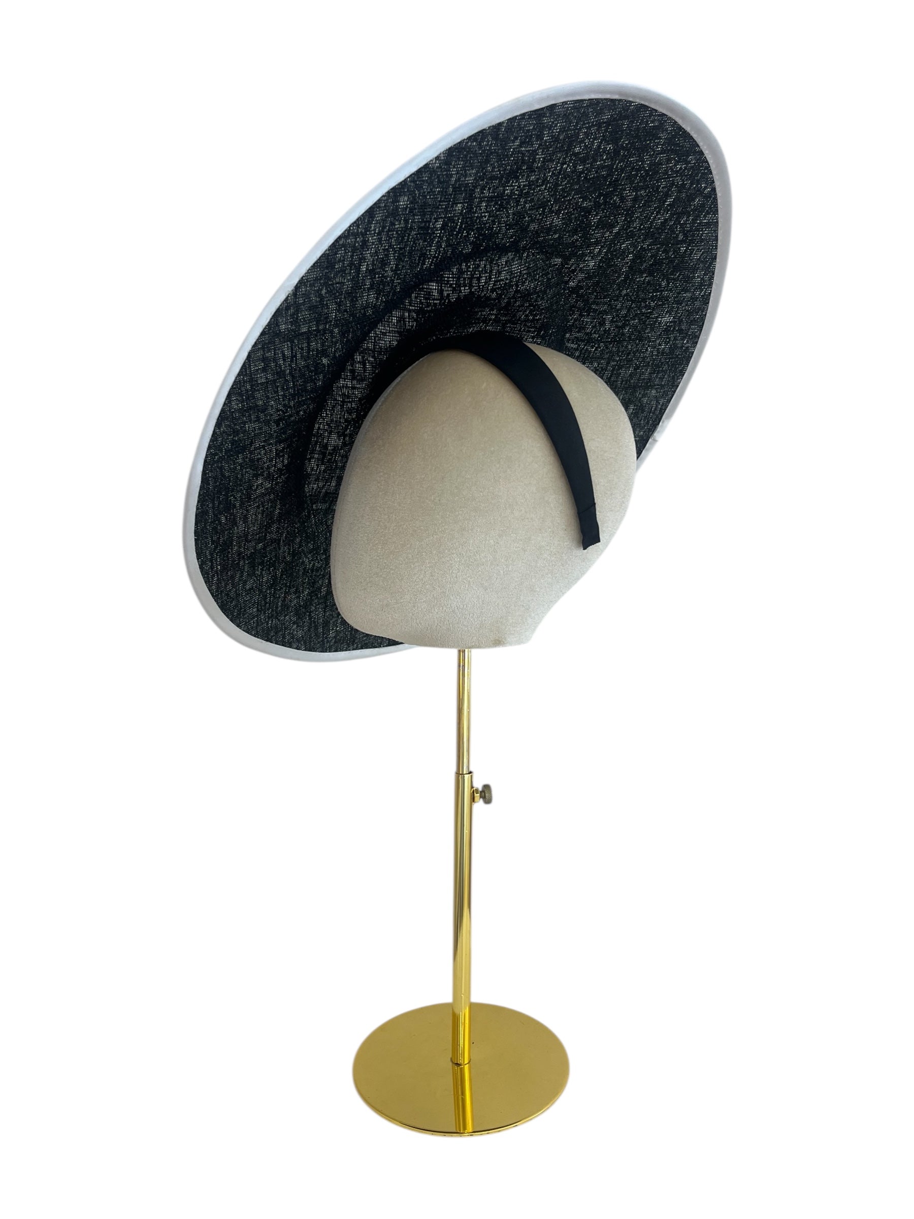 Black & White Wide Brim Hat