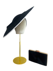 Black & White Wide Brim Hat