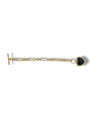 Black Heart T - Bar Bracelet