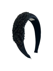 'Ellie' Satin Headband Black
