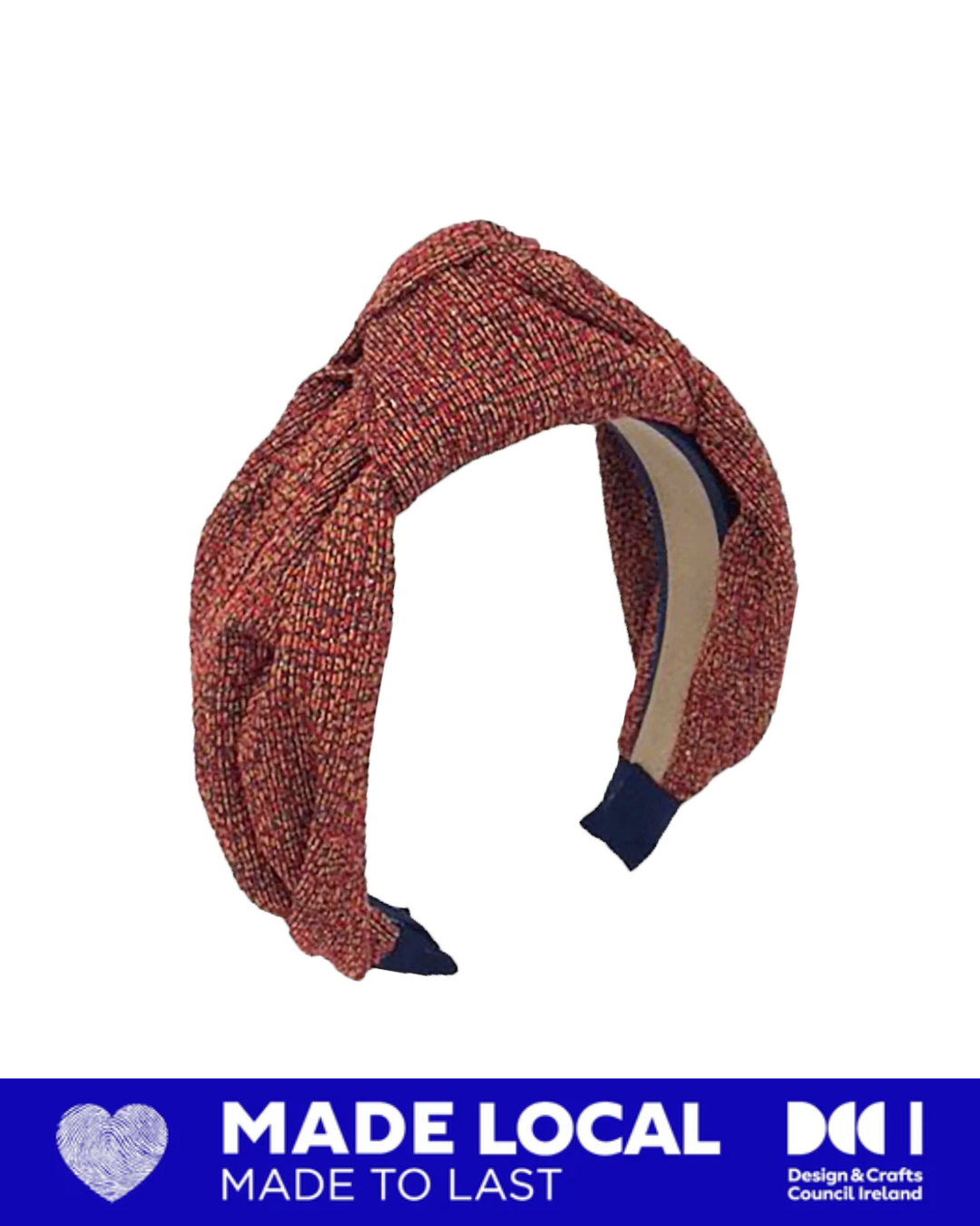 'Boffin' Tweed Headband Rusty Red