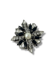 Silver Rhinestone Brooch