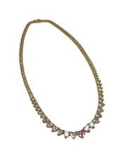 Heart Shaped Gemstone Chain