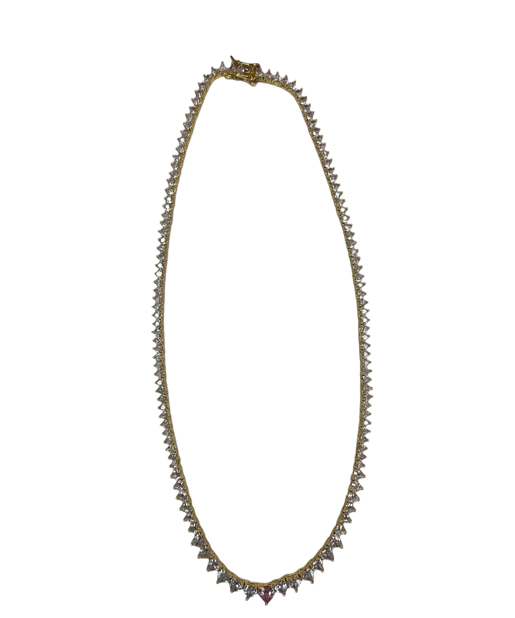 Heart Shaped Gemstone Chain