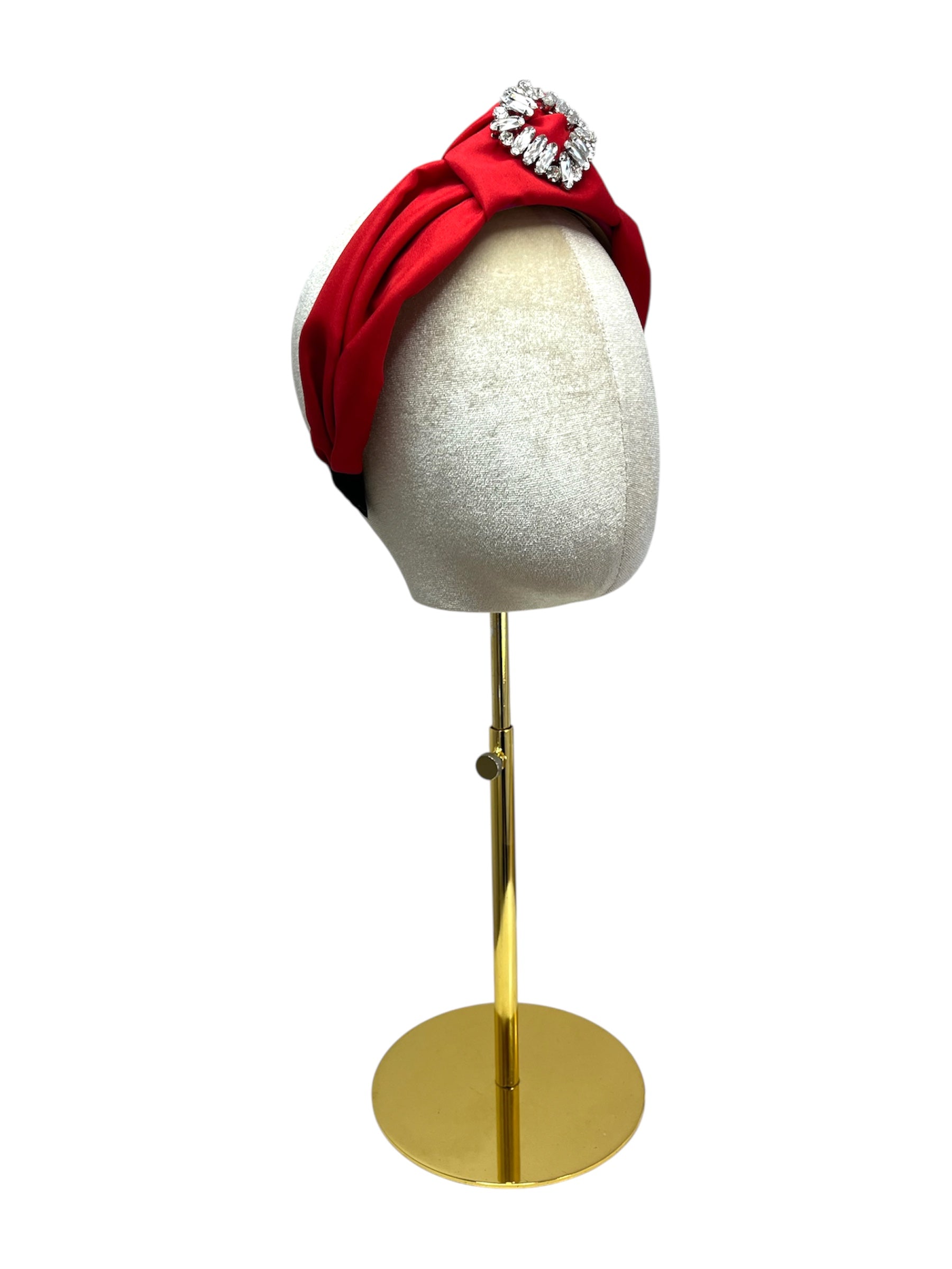 'Donna' Matte/Satin Headband Red