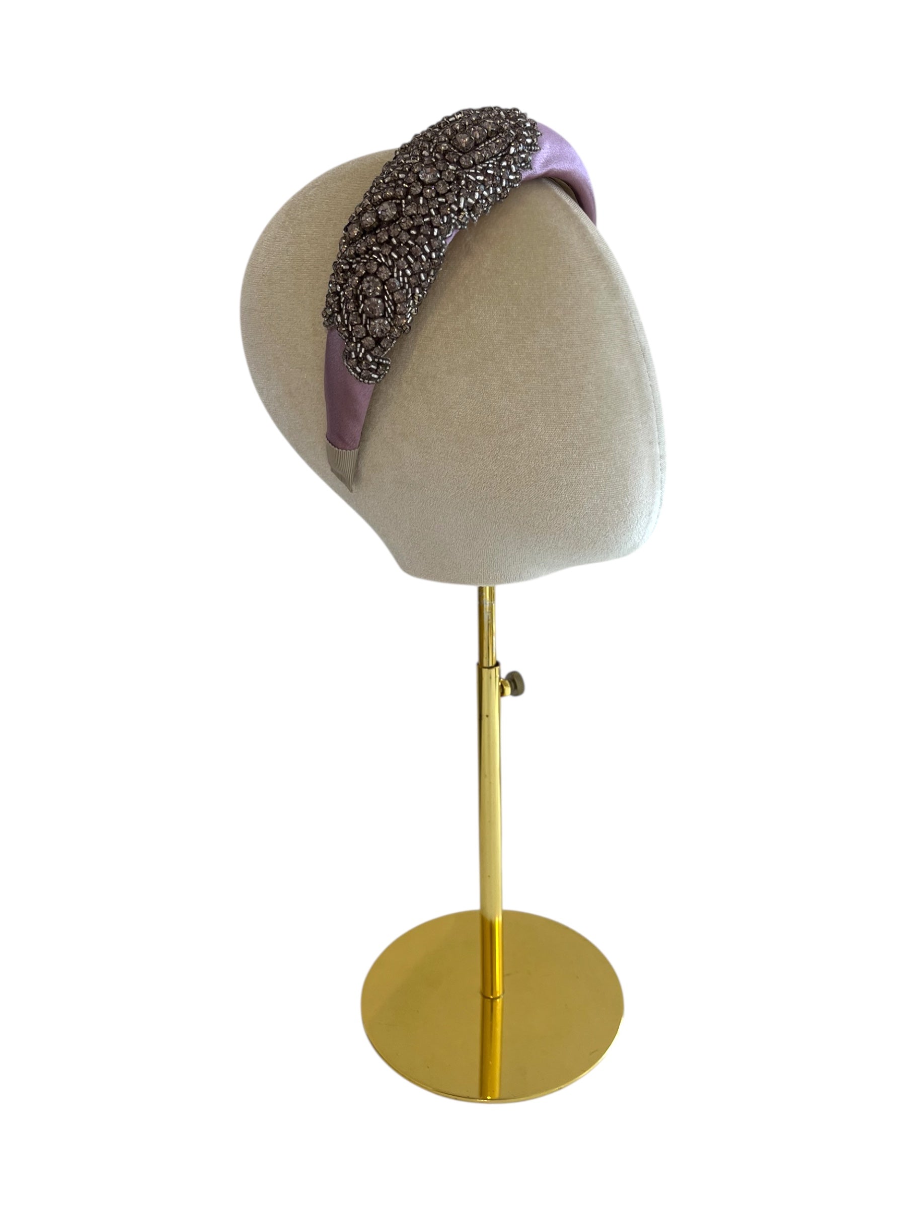 'Ellie' Satin Headband Dusky Pink