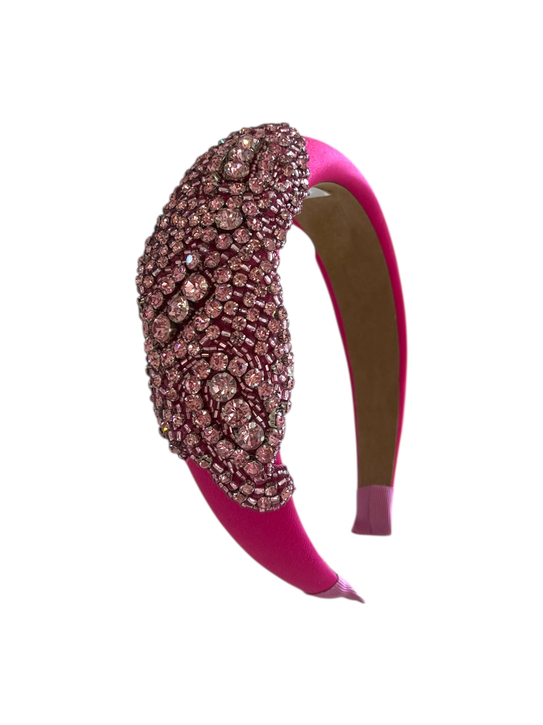'Ellie' Satin Headband Fuchsia Pink