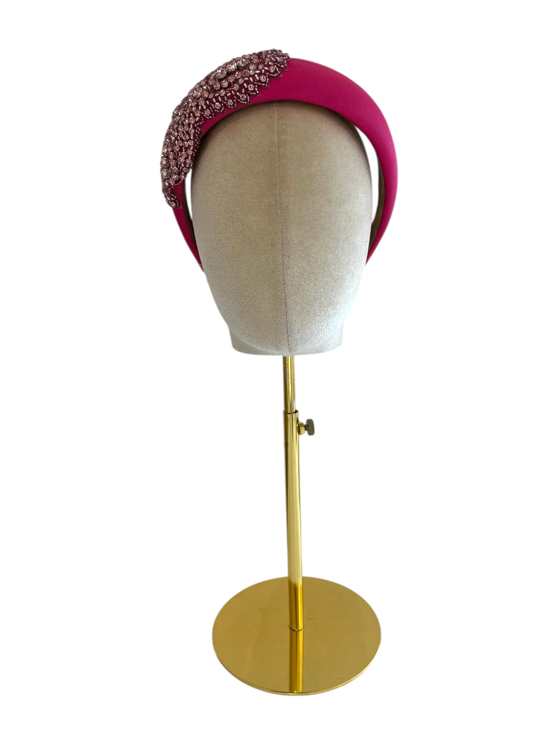 'Ellie' Satin Headband Fuchsia Pink