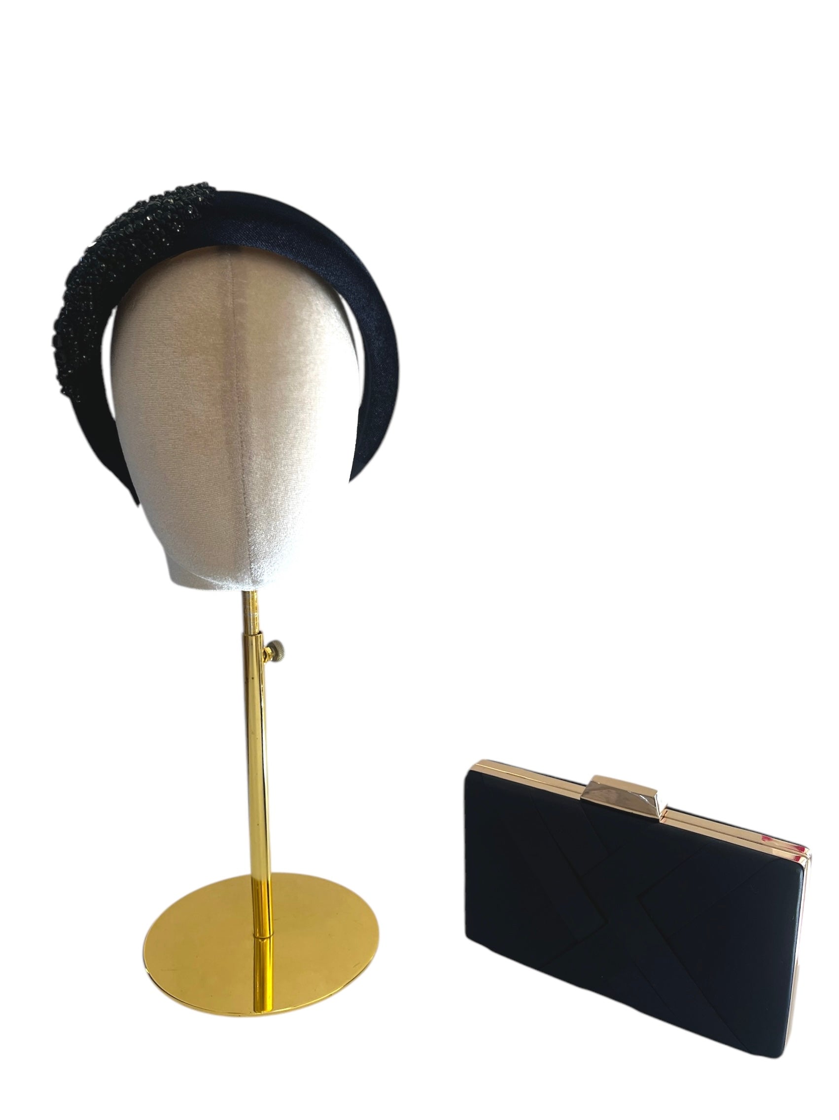 'Ellie' Velvet Headband Black