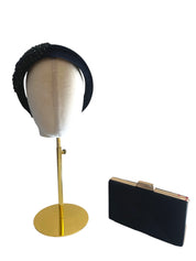 'Ellie' Velvet Headband Black