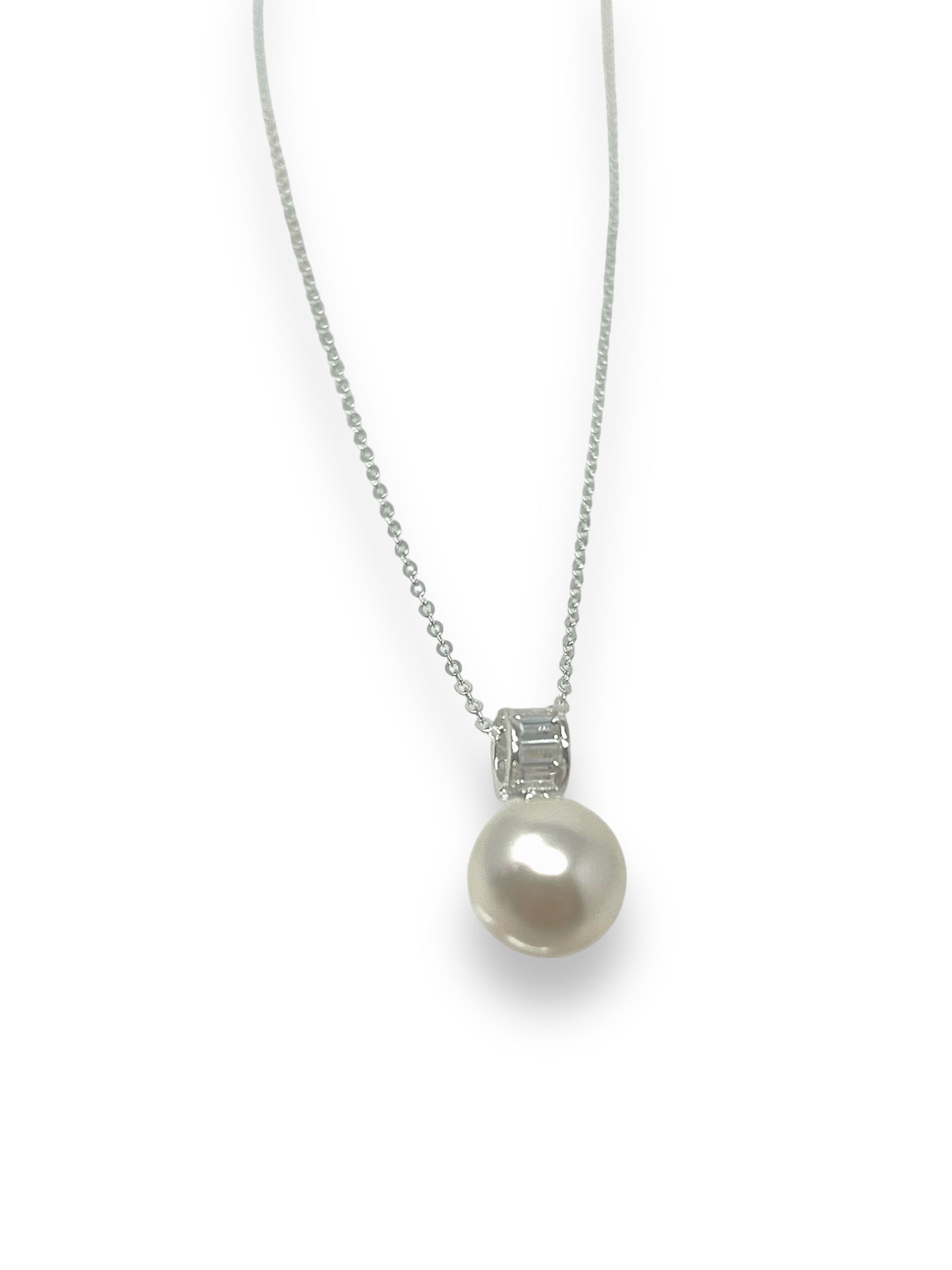 'Charlotte' Silver Pearl Necklace