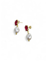 'Cassie' Ruby Red Earrings