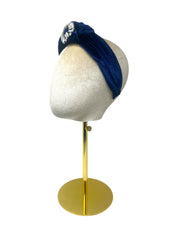'Donna' Velvet Headband Royal Blue