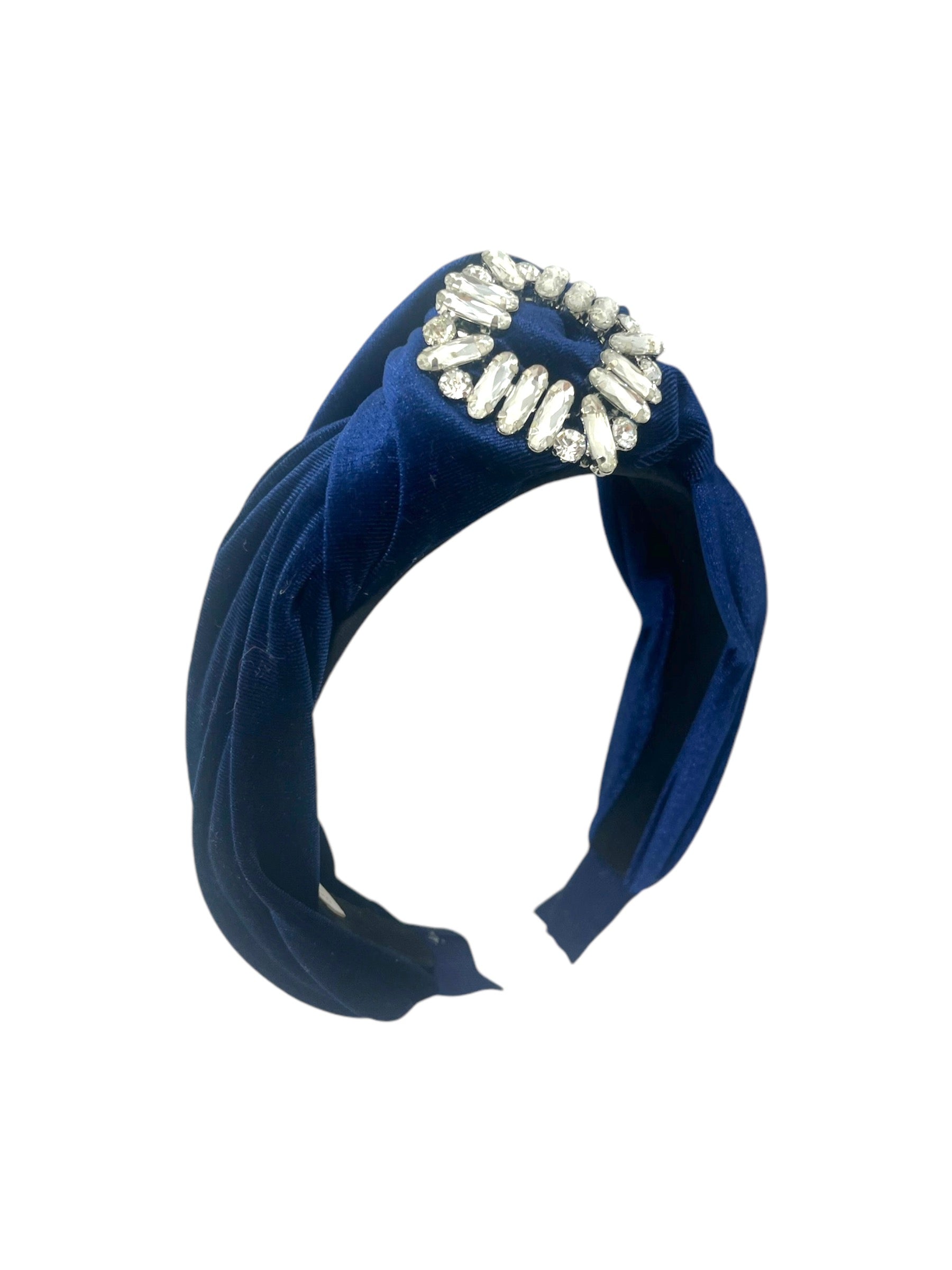 'Donna' Velvet Headband Royal Blue