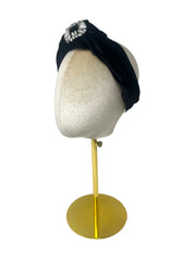 'Donna' Velvet Headband Black