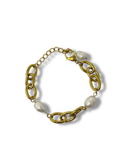 'Roz' Gold Pearl Bracelet