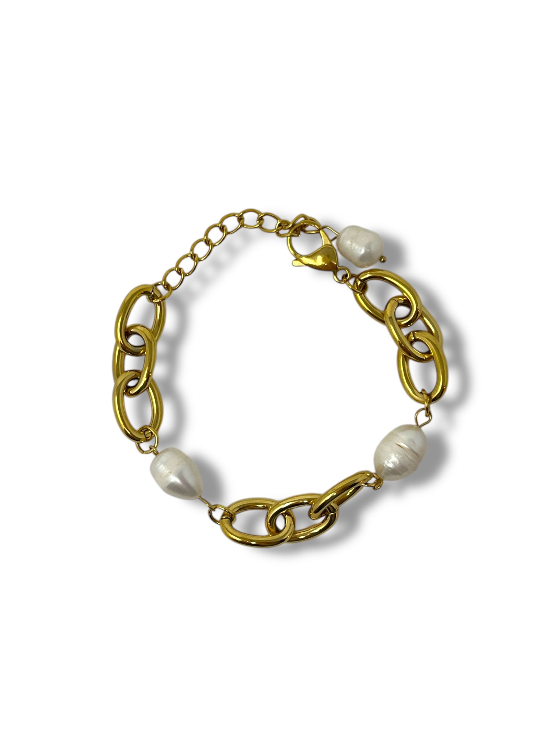 'Roz' Gold Pearl Bracelet