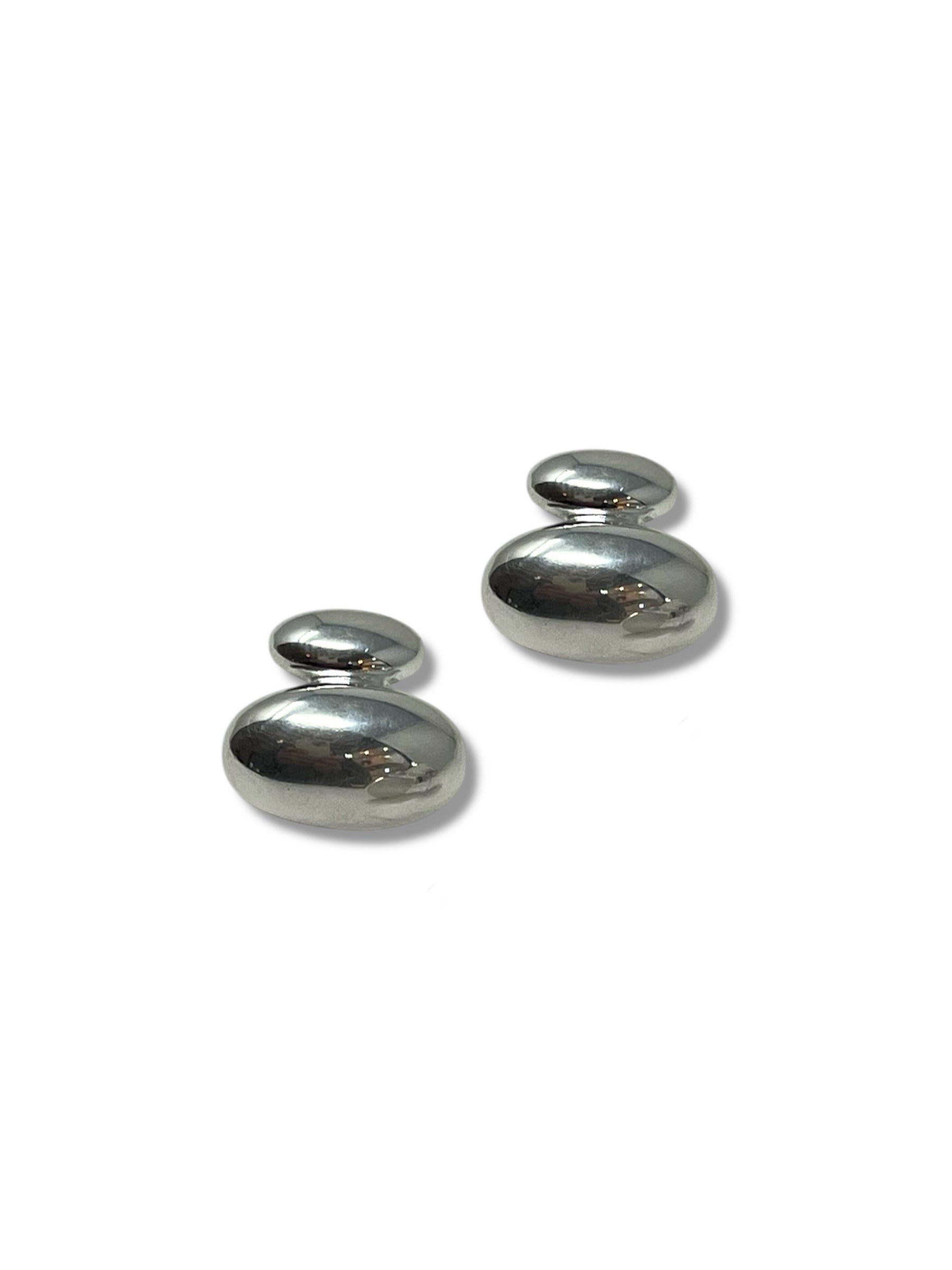 Silver Pebble Earrings