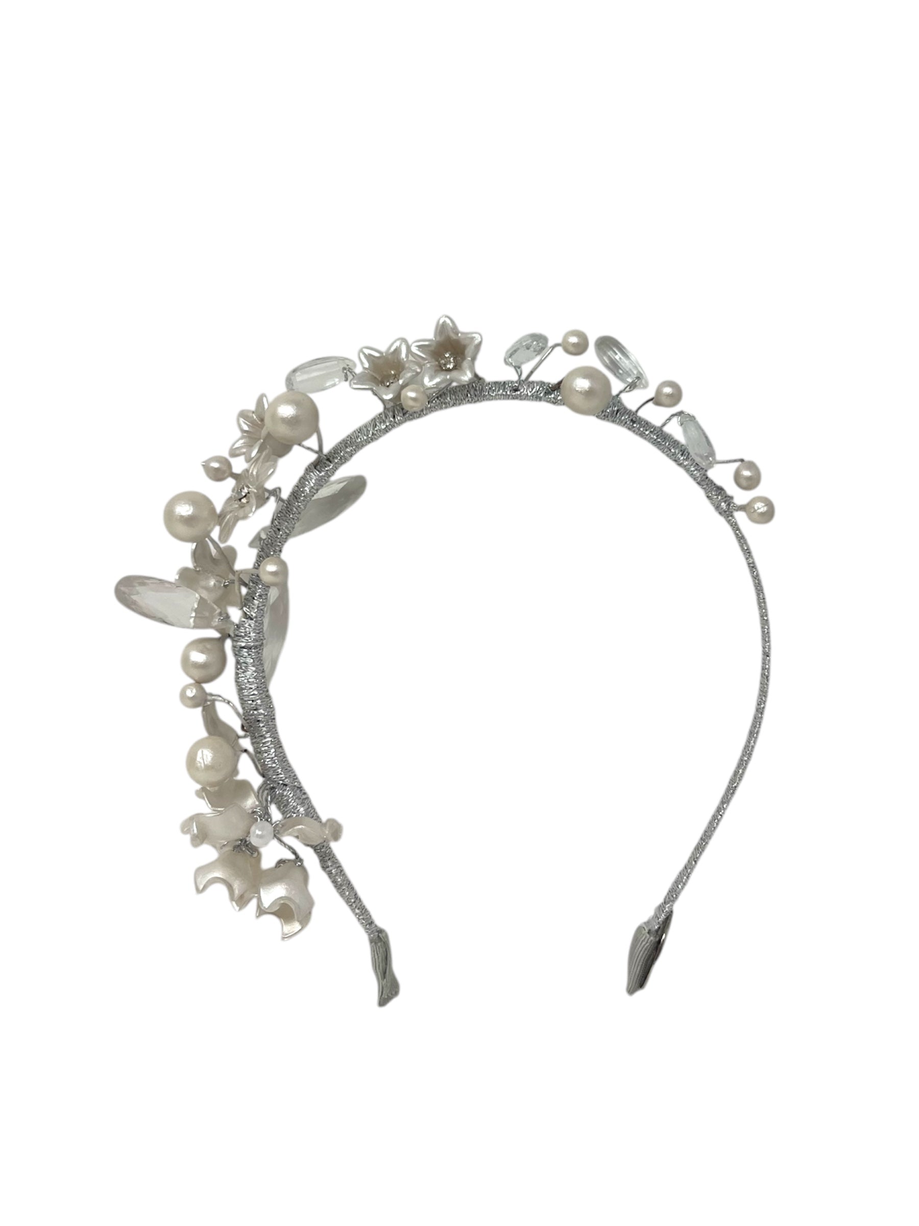 Pearl & Crystal Embellished Headband – Emily Jean Atelier display picture 1