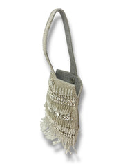 Silver Embellished Clutch Bag