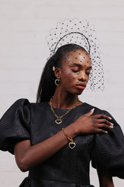 Black Heart T - Bar Bracelet