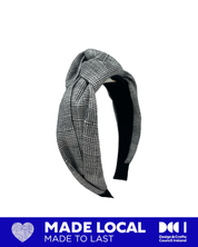 'Fiona' Irish Linen Headband Light Grey