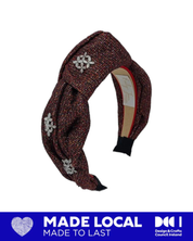 'Ailbhe' Tweed Headband Burgundy