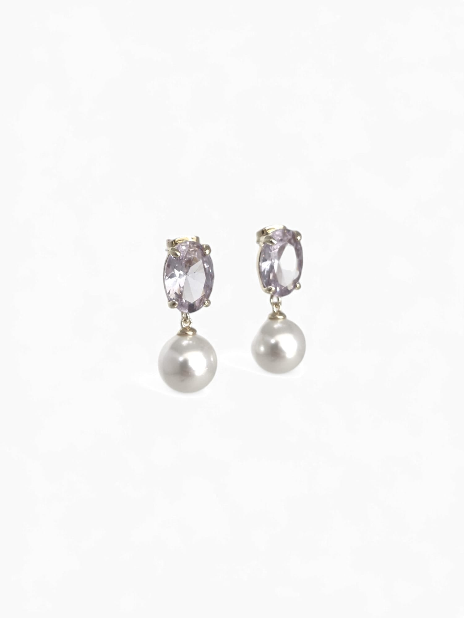 'Lucy' Pearl Drop Crystal Earrings