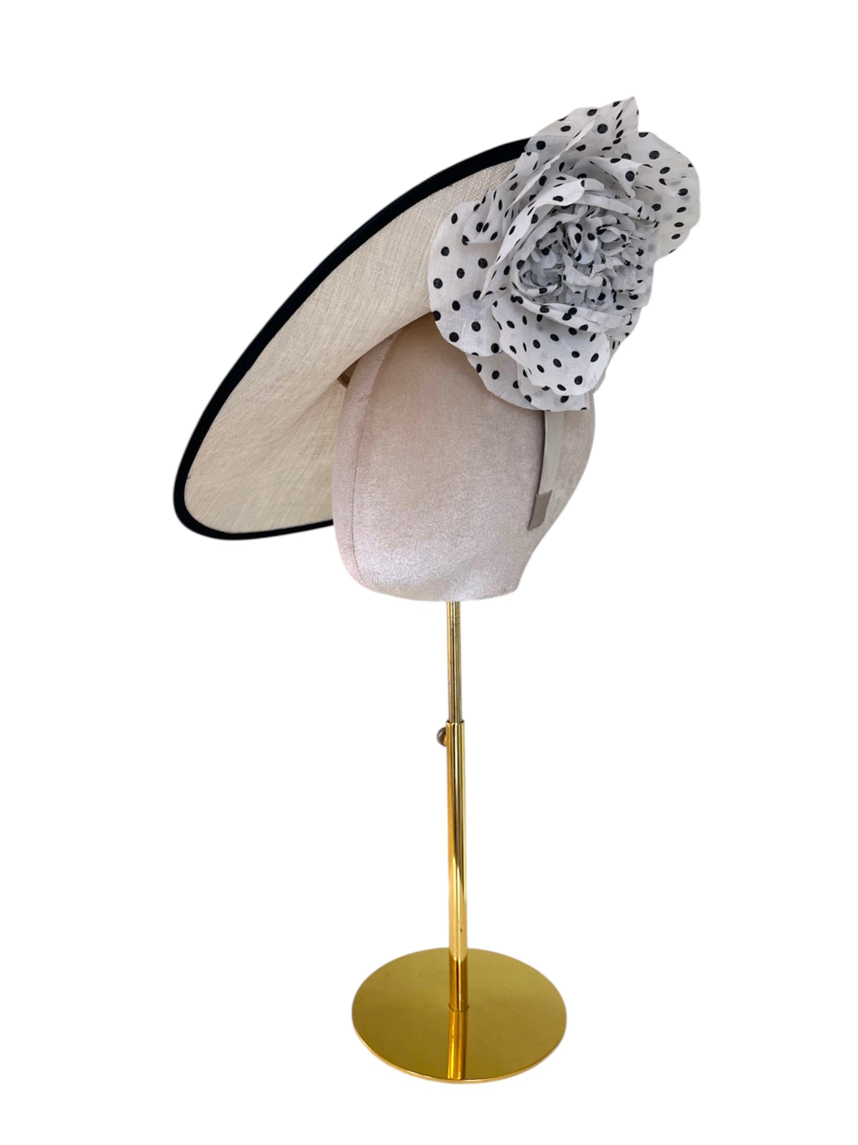 Black & White Polka Dot Hat