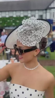 Black & White Polka Dot Hat