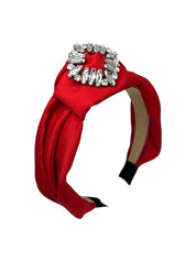 'Donna' Matte/Satin Headband Red