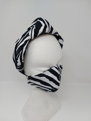 Zebra Print Headband Black & White