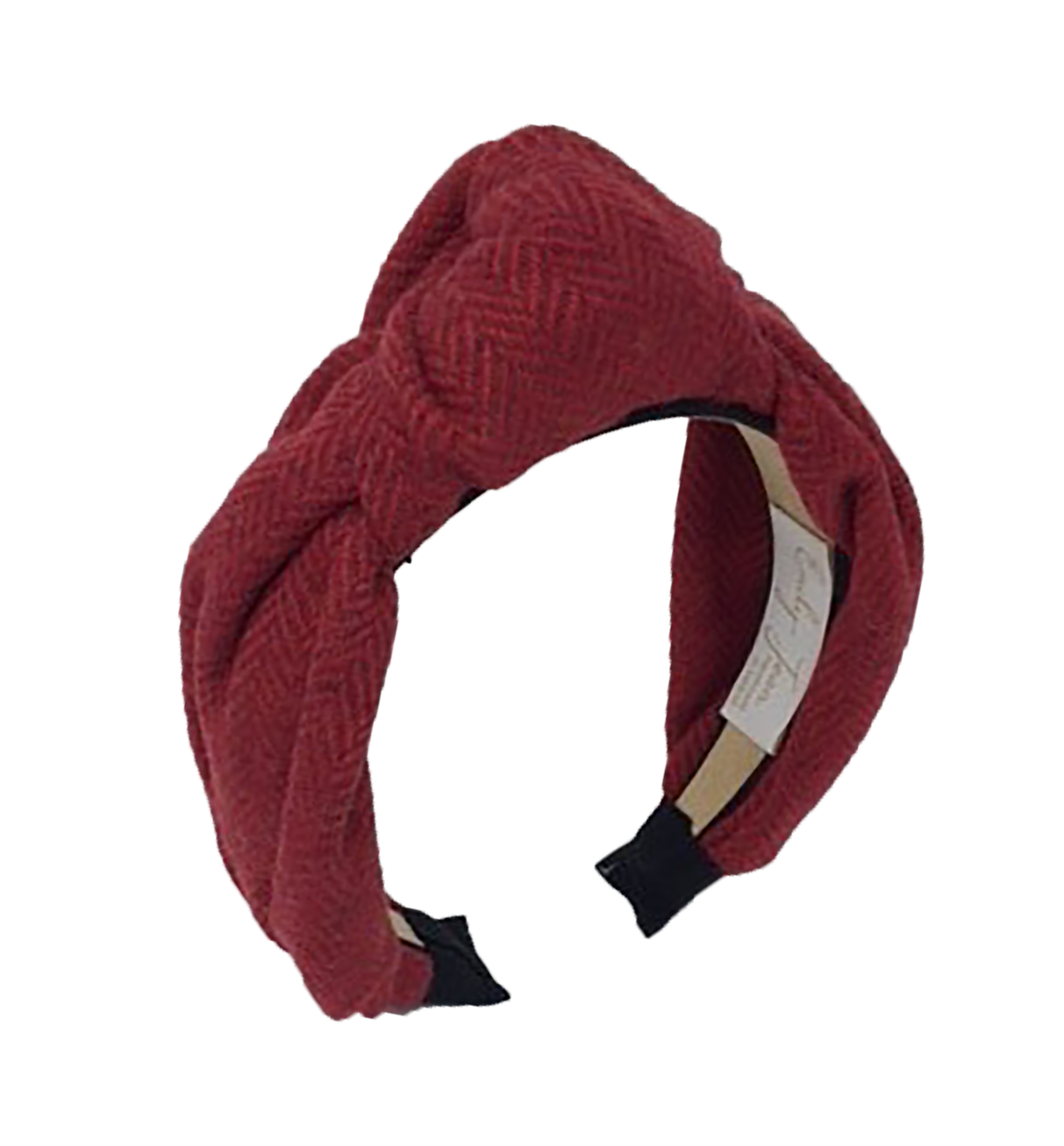'Aran' Tweed Headband Cherry Red