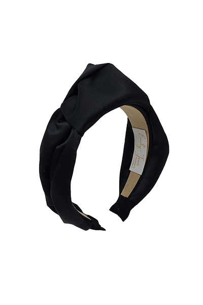 'Jess' Satin Headband Black