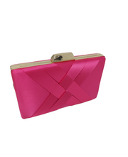 HOT PINK PLEATED CLUTCH