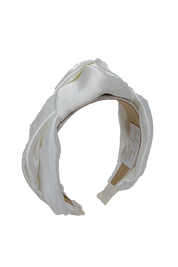 'Jen' Satin Headband Ivory