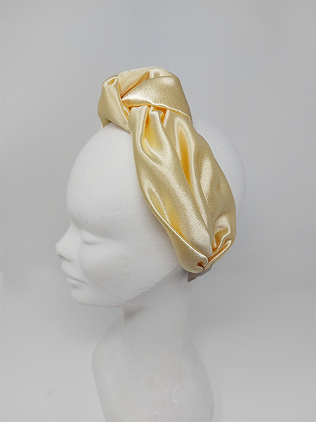 'Elma' Satin Headband Lemon