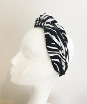 Zebra Print Headband Black & White
