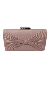 Faux Suede Nude Clutch