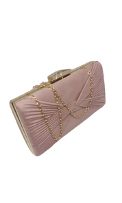 Faux Suede Nude Clutch