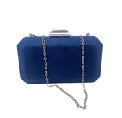 Navy Suede Clutch
